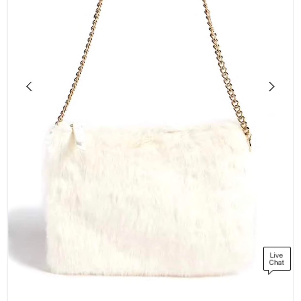 (RESALE) Forever 21 Natural Faux Fur Crossbody Bag